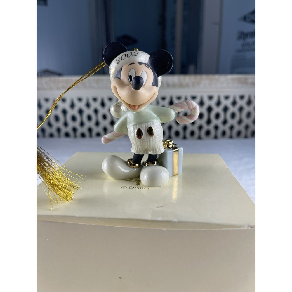 2002 Lenox Classics Disney Mickey's Holiday Surprise Ornament